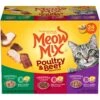 Meow Mix Tender Favorites Poultry & Beef Cat Food Trays Variety Pack -PurePet Bites Shop 100237 MAIN. AC SS1800 V1670940413