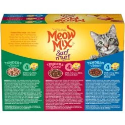 Meow Mix Tender Favorites Surf 'N Turf Variety Pack Cat Food Trays -PurePet Bites Shop 100241 PT1. AC SS1800 V1670940461