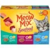 Meow Mix Savory Morsels Seafood Favorites Variety Pack Cat Food Trays -PurePet Bites Shop 100289 MAIN. AC SS1800 V1670940348