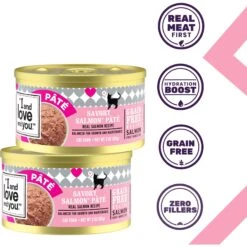 I And Love And You Savory Salmon Pate Grain-Free Canned Cat Food -PurePet Bites Shop 100750 PT1. AC SS1800 V1692383385