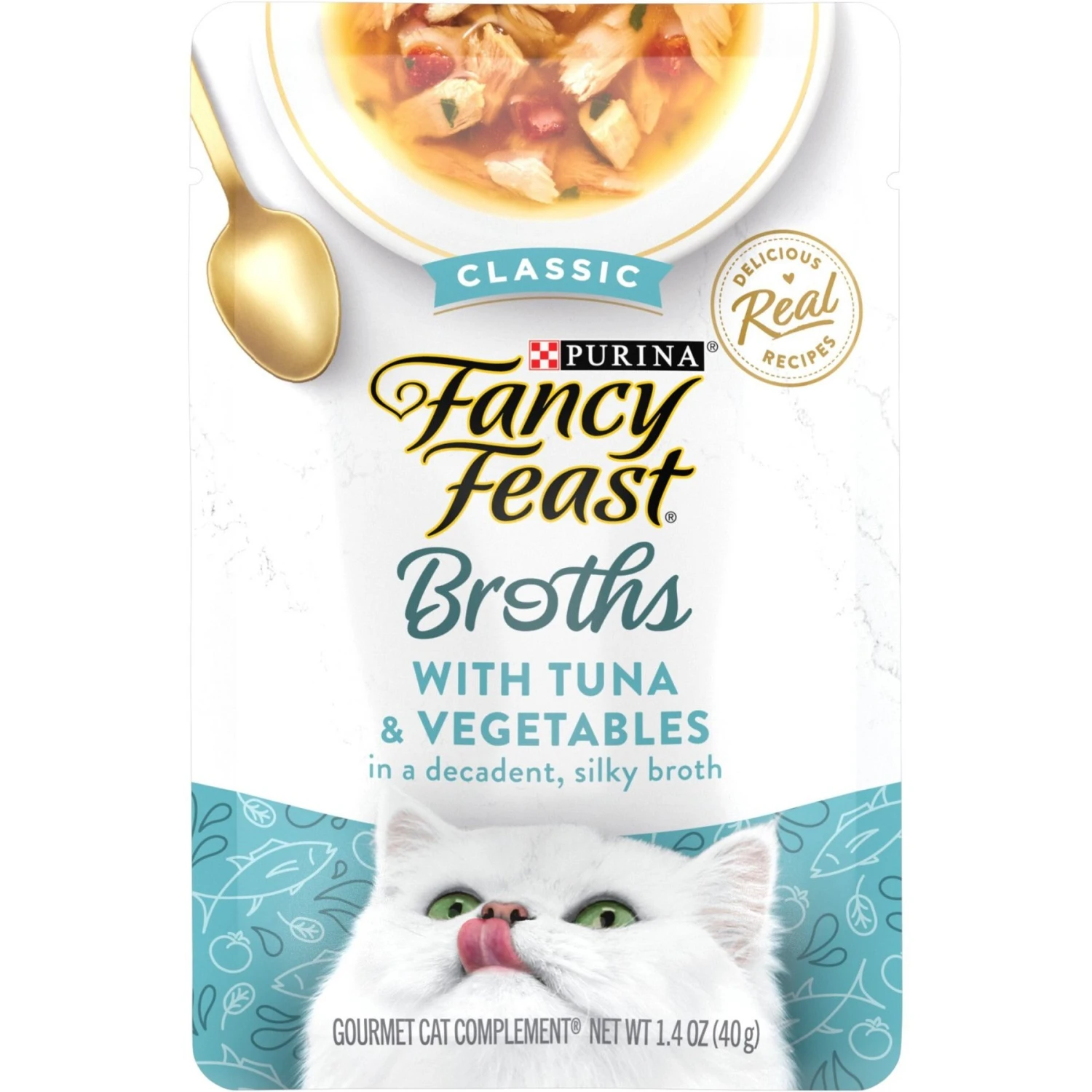 Fancy Feast Classic Broths With Tuna & Vegetables Supplemental Wet Cat Food Pouches 3 Fancy Feast Classic Broths With Tuna & Vegetables Supplemental Wet Cat Food Pouches