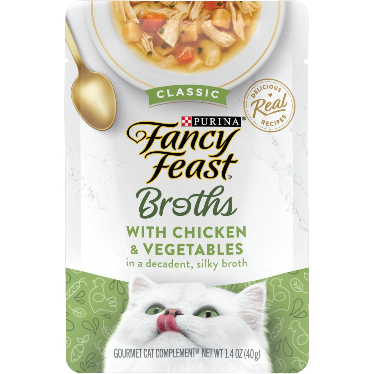 Fancy Feast Classic Broths With Chicken & Vegetables Supplemental Wet Cat Food Pouches 3 Fancy Feast Classic Broths With Chicken & Vegetables Supplemental Wet Cat Food Pouches
