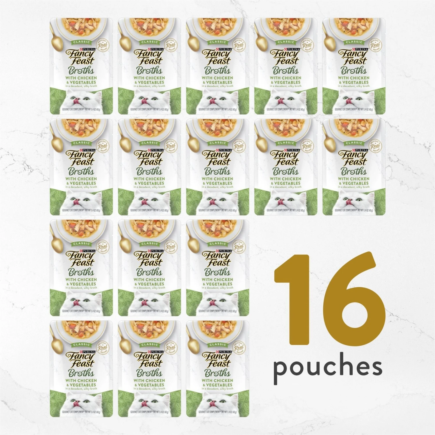 Fancy Feast Classic Broths With Chicken & Vegetables Supplemental Wet Cat Food Pouches 9 Fancy Feast Classic Broths With Chicken & Vegetables Supplemental Wet Cat Food Pouches - Image 7