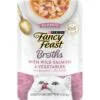 Fancy Feast Classic Broths With Wild Salmon & Vegetables Supplemental Wet Cat Food Pouches -PurePet Bites Shop 101743 MAIN. AC SS1800 V1696260380