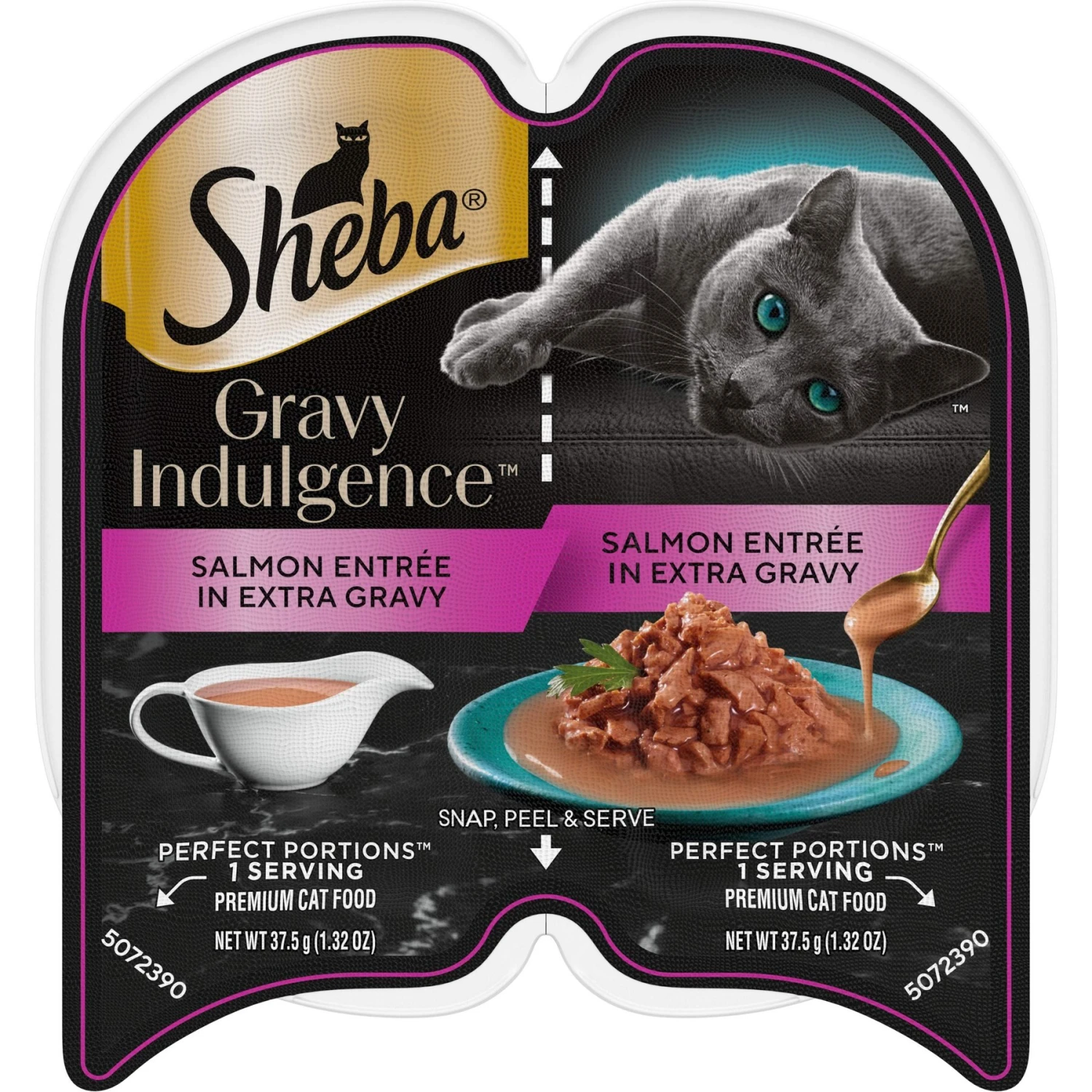 Sheba Gravy Indulgence Salmon Entree In Extra Gravy Grain-Free Adult Wet Cat Food, 2.64-oz Can, Case Of 24 3 Sheba Gravy Indulgence Salmon Entree In Extra Gravy Grain-Free Adult Wet Cat Food, 2.64-oz Can, Case Of 24
