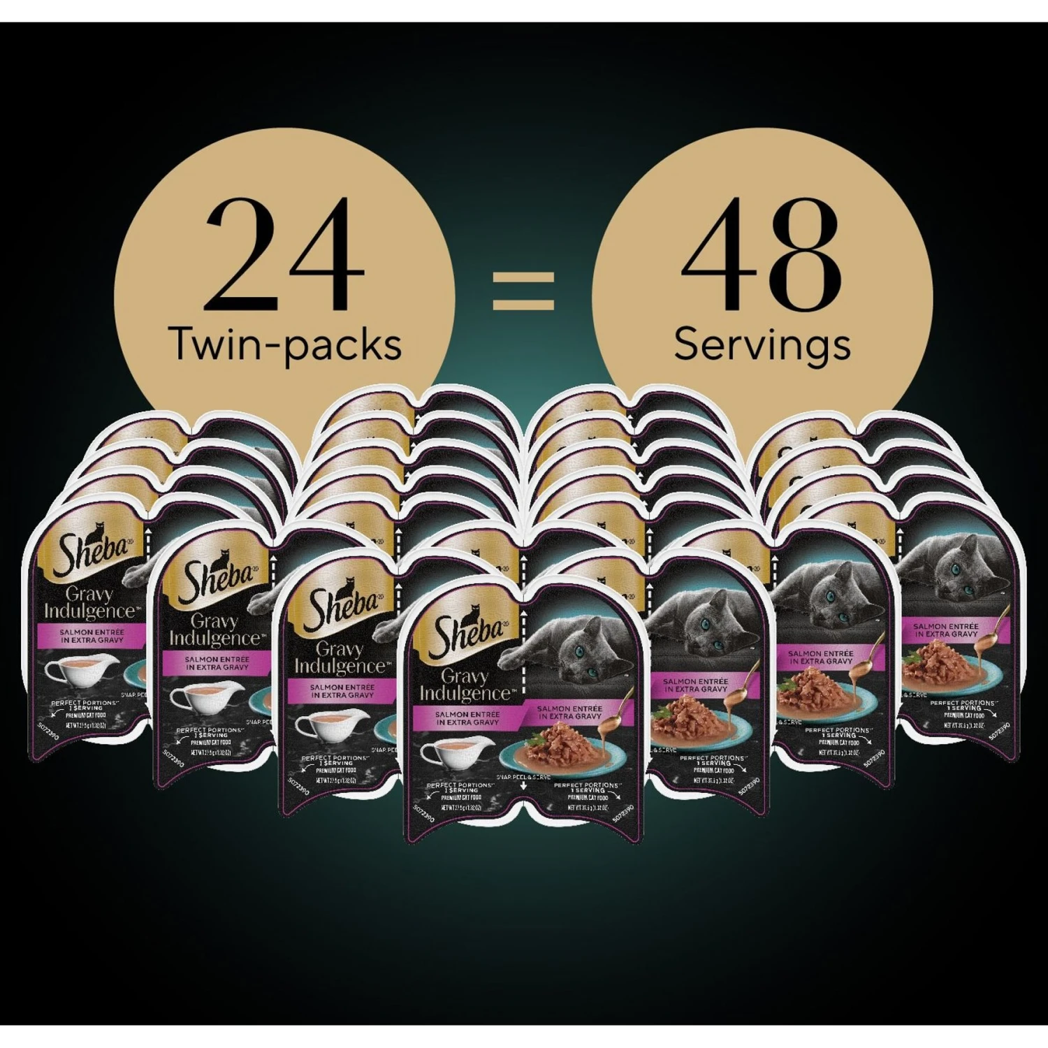 Sheba Gravy Indulgence Salmon Entree In Extra Gravy Grain-Free Adult Wet Cat Food, 2.64-oz Can, Case Of 24 5 Sheba Gravy Indulgence Salmon Entree In Extra Gravy Grain-Free Adult Wet Cat Food, 2.64-oz Can, Case Of 24 - Image 3