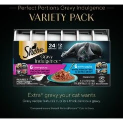 Sheba Gravy Indulgence Salmon & White Fish In Gravy Variety Pack Grain-Free Adult Wet Cat Food, 2.64-oz Can, Case Of 12 -PurePet Bites Shop 1017742 PT2. AC SS1800 V1700599142