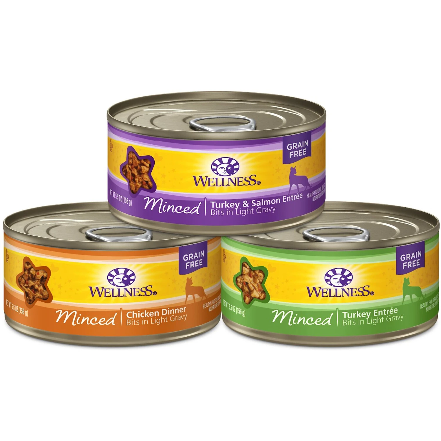 Wellness Complete Health Minced Poultry Pleasers Variety Pack Grain-Free Canned Cat Food 3 Wellness Complete Health Minced Poultry Pleasers Variety Pack Grain-Free Canned Cat Food