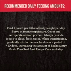 Merrick Backcountry Grain-Free Morsels In Gravy Real Beef Recipe Cuts Cat Food Pouches -PurePet Bites Shop 102312 PT8. AC SS1800 V1506523534