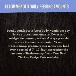 Merrick Backcountry Grain-Free Morsels In Gravy Real Chicken Recipe Cuts Cat Food Pouches -PurePet Bites Shop 102314 PT8. AC SS1800 V1506523545