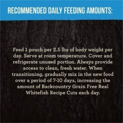 Merrick Backcountry Grain-Free Morsels In Gravy Real Whitefish Recipe Cuts Cat Food Pouches -PurePet Bites Shop 102340 PT8. AC SS1800 V1506523257