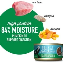Tiki Cat Aloha Friends Tuna With Ocean Whitefish & Pumpkin Grain-Free Wet Cat Food -PurePet Bites Shop 102913 PT4. AC SS1800 V1650461241