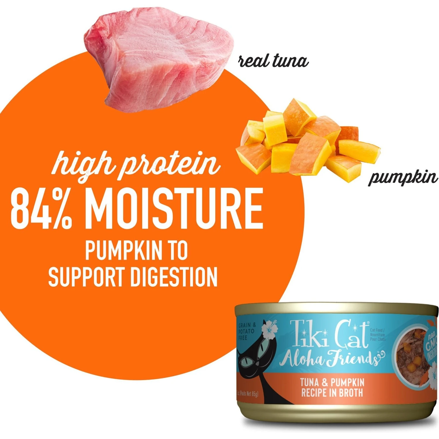 Tiki Cat Aloha Friends Tuna With Pumpkin Grain-Free Wet Cat Food 6 Tiki Cat Aloha Friends Tuna With Pumpkin Grain-Free Wet Cat Food - Image 4