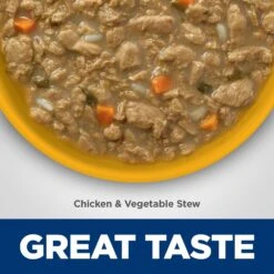 Hill's Science Diet Adult 7+ Senior Vitality Chicken & Vegetable Stew Canned Cat Food -PurePet Bites Shop 109371 PT2. AC SS1800 V1597972888