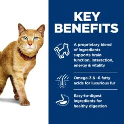 Hill's Science Diet Adult 7+ Senior Vitality Chicken Recipe Dry Cat Food -PurePet Bites Shop 109450 PT3. AC SS1800 V1597960595