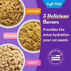 Halo Chicken, Salmon, Turkey Variety Pack Adult Grain-Free Pate Wet Cat Food -PurePet Bites Shop 109775 PT4. AC SS1800 V1686076704