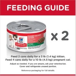 Hill's Science Diet Kitten Savory Salmon Entree Canned Cat Food 18 Hill's Science Diet Kitten Savory Salmon Entree Canned Cat Food -PurePet Bites Shop 110296 PT7. AC SS1800 V1598155900