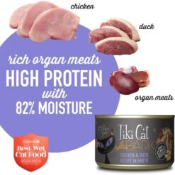 Tiki Cat After Dark Chicken & Duck Canned Cat Food -PurePet Bites Shop 112285 PT3. AC SS1800 V1651181589