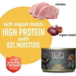 Tiki Cat After Dark Chicken Canned Cat Food -PurePet Bites Shop 112290 PT3. AC SS1800 V1650836782