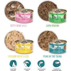 Weruva Cats In The Kitchen Cuties Variety Pack Grain-Free Canned Cat Food -PurePet Bites Shop 115896 PT3. AC SS1800 V1702597594