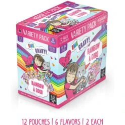 BFF Rainbow A Gogo Variety Pack Wet Cat Food Pouches, 3-oz, Case Of 12 -PurePet Bites Shop 115899 PT1. AC SS1800 V1644910969