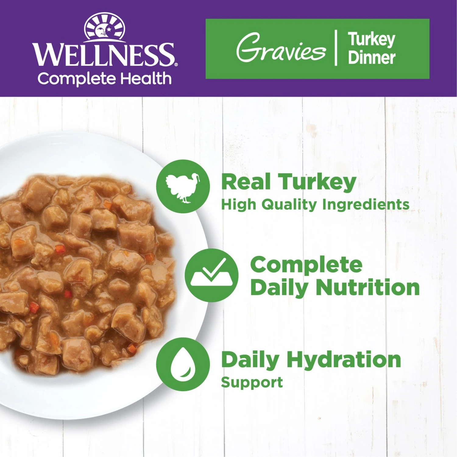 Wellness Natural Grain-Free Gravies Turkey Dinner Canned Cat Food 5 Wellness Natural Grain-Free Gravies Turkey Dinner Canned Cat Food - Image 3