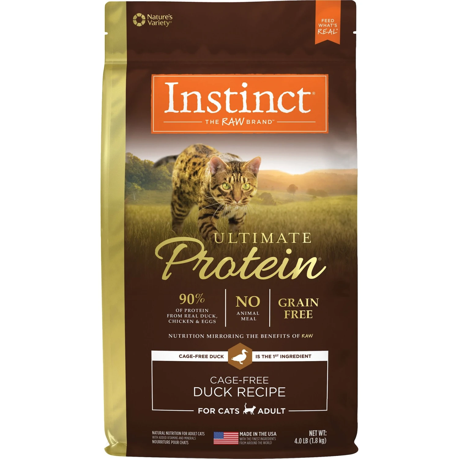 Instinct Ultimate Protein Grain-Free Cage-Free Duck Recipe Freeze-Dried Raw Coated Dry Cat Food 3 Instinct Ultimate Protein Grain-Free Cage-Free Duck Recipe Freeze-Dried Raw Coated Dry Cat Food