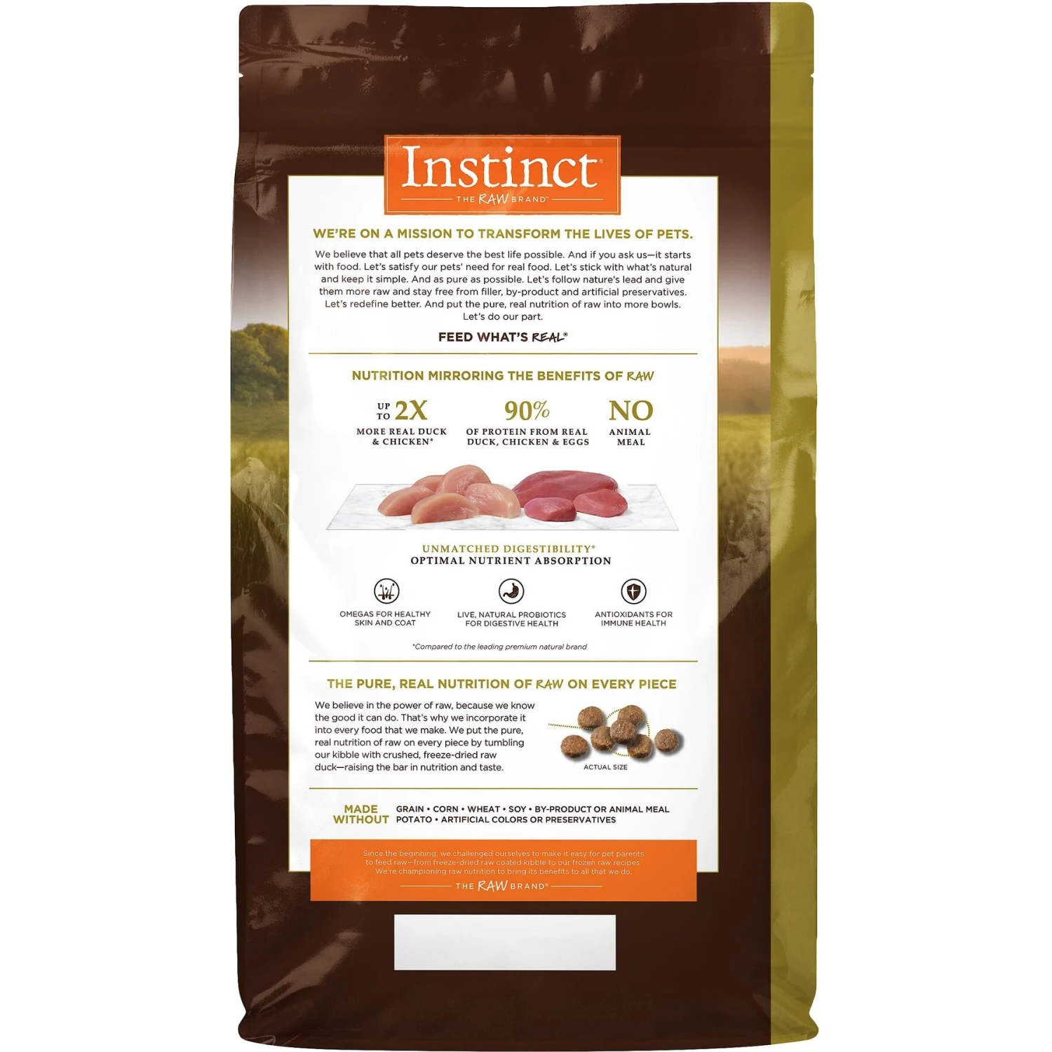 Instinct Ultimate Protein Grain-Free Cage-Free Duck Recipe Freeze-Dried Raw Coated Dry Cat Food 4 Instinct Ultimate Protein Grain-Free Cage-Free Duck Recipe Freeze-Dried Raw Coated Dry Cat Food - Image 2