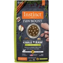 Instinct Raw Boost Healthy Weight Grain-Free Chicken & Freeze-Dried Raw Coated Pieces Recipe Dry Cat Food -PurePet Bites Shop 119123 PT8. AC SS1800 V1565022434