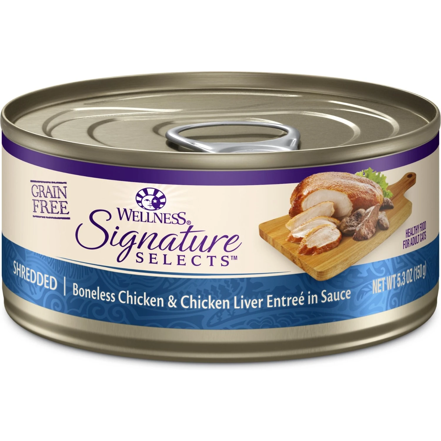Wellness CORE Signature Selects Shredded Boneless Chicken & Chicken Liver Entree In Sauce Grain-Free Natural Canned Cat Food 3 Wellness CORE Signature Selects Shredded Boneless Chicken & Chicken Liver Entree In Sauce Grain-Free Natural Canned Cat Food