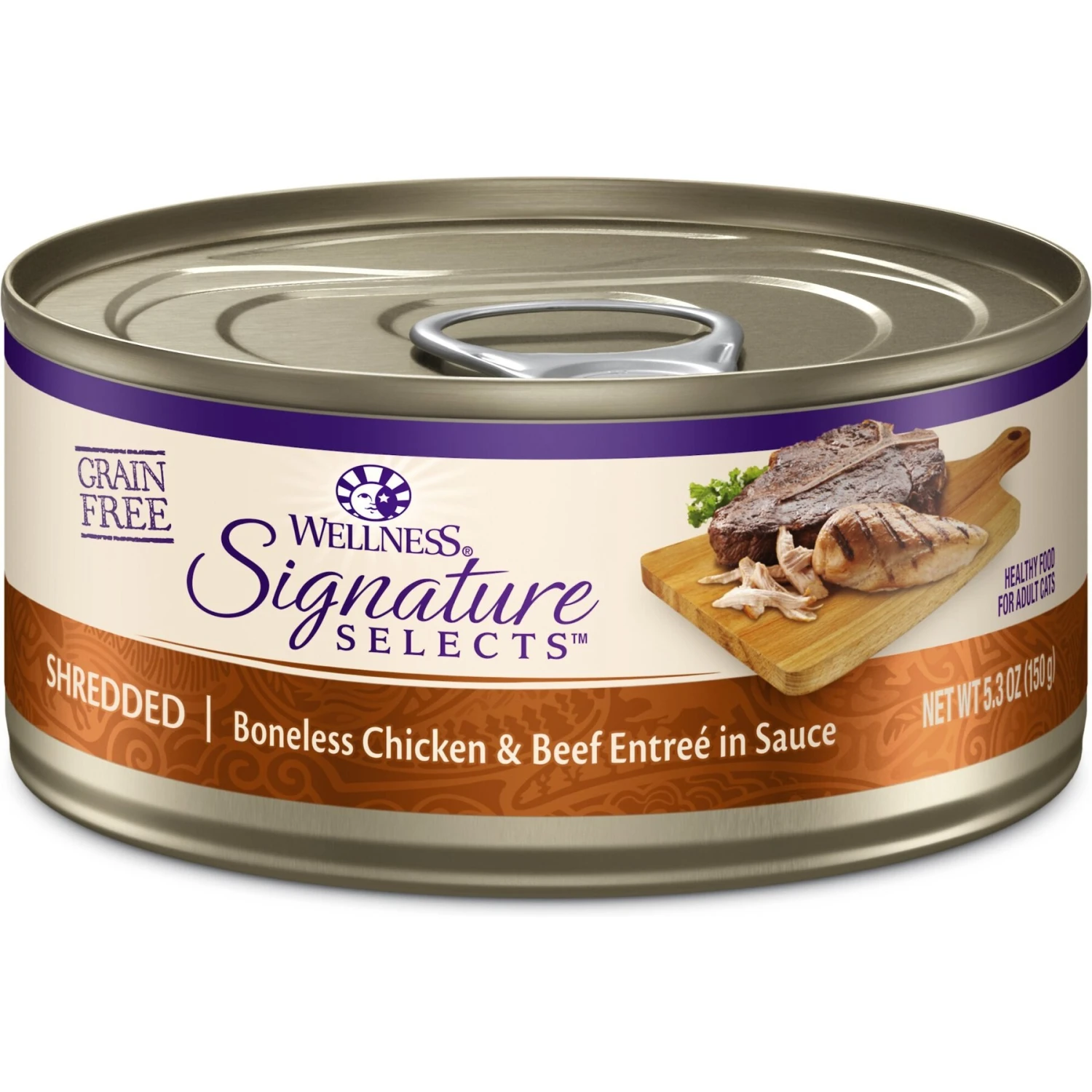 Wellness CORE Signature Selects Shredded Boneless Chicken & Beef Entree In Sauce Grain-Free Canned Cat Food 3 Wellness CORE Signature Selects Shredded Boneless Chicken & Beef Entree In Sauce Grain-Free Canned Cat Food