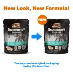 Merrick Backcountry Grain-Free Real Chicken & Trout Recipe Cuts Morsels In Gravy Cat Food Pouches -PurePet Bites Shop 123838 PT1. AC SS1800 V1638036127