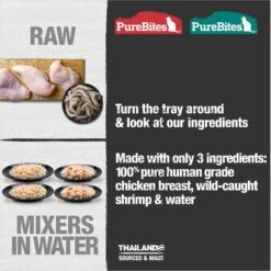 PureBites Mixers 100% Chicken Breast & Wild Ocean Shrimp Variety Pack Cat Food Trays -PurePet Bites Shop 125483 PT2. AC SS1800 V1677604609