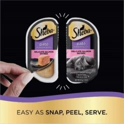 Sheba Perfect Portions Chicken & Salmon Pate Entree Variety Pack Adult Wet Cat Food Trays -PurePet Bites Shop 126370 PT3. AC SS1800 V1626815782