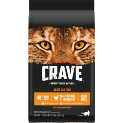 Crave With Protein From Chicken Adult Grain-Free Dry Cat Food -PurePet Bites Shop 126679 PT2. AC SS1800 V1688753919