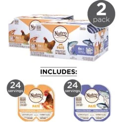 Nutro Perfect Portions Grain-Free Real Salmon & Tuna, Real Chicken & Shrimp Recipe Pate Variety Pack Adult Wet Cat Food Trays -PurePet Bites Shop 128569 PT3. AC SS1800 V1702678670