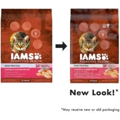 Iams ProActive Health High Protein Chicken & Salmon Recipe Dry Cat Food -PurePet Bites Shop 128630 PT1. AC SS1800 V1623291754