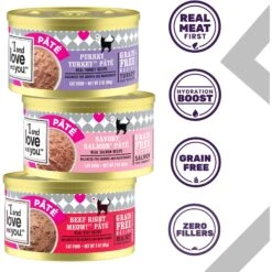 I And Love And You Variety Pack Wholly Cow!, Savory Salmon And Purrky Turkey Pate Canned Cat Food -PurePet Bites Shop 130179 PT1. AC SS1800 V1694287394