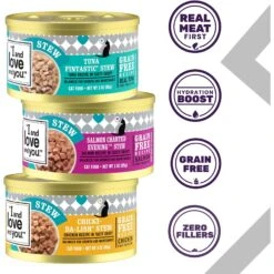 I And Love And You Chicky-Da-Lish, Salmon Chanted Evening And Tuna Fintastic Stew Variety Pack Canned Cat Food -PurePet Bites Shop 130181 PT1. AC SS1800 V1694439693