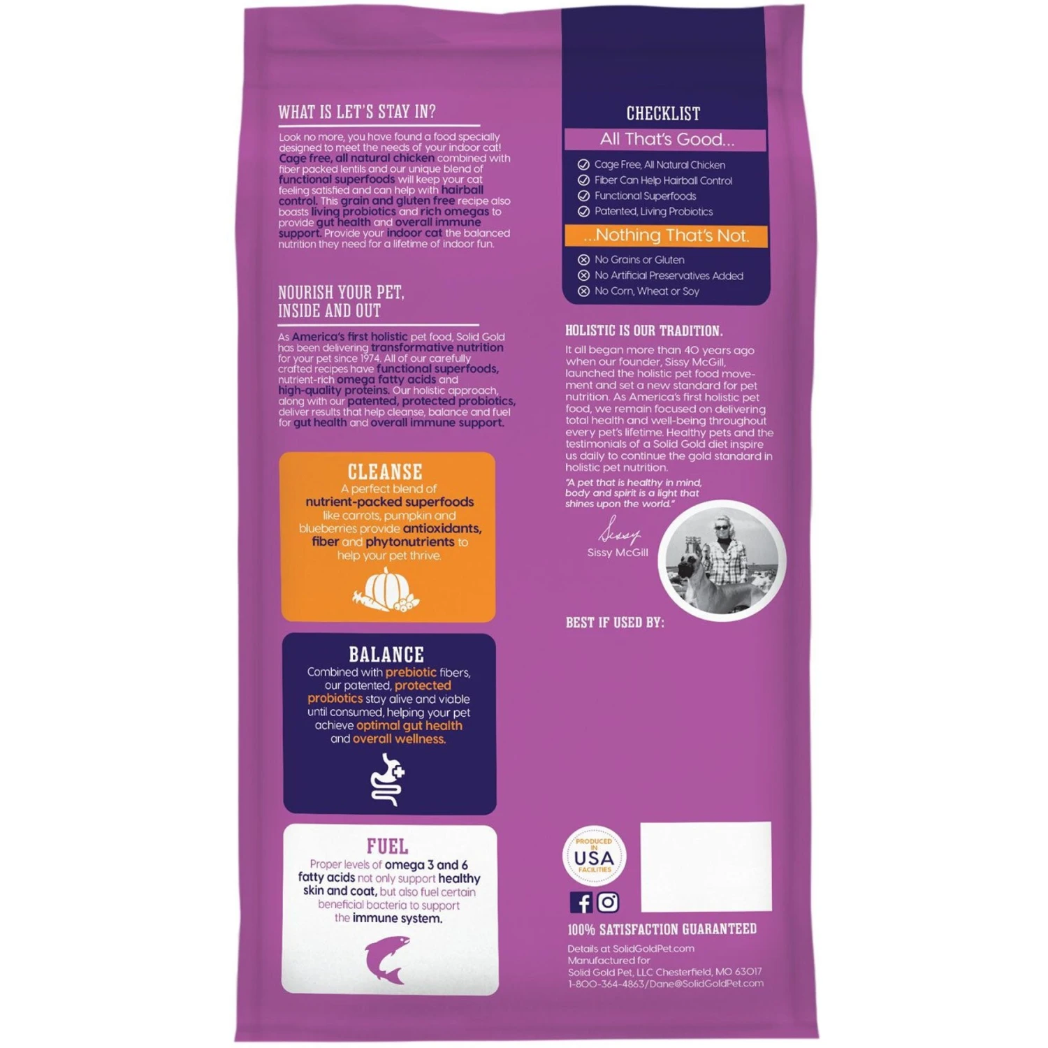 Solid Gold Let's Stay In Chicken, Lentil & Apple Recipe Adult Grain-Free Indoor Dry Cat Food 9 Solid Gold Let's Stay In Chicken, Lentil & Apple Recipe Adult Grain-Free Indoor Dry Cat Food - Image 7