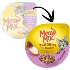 Meow Mix Tenders In Sauce With Real Turkey & Giblets Wet Cat Food -PurePet Bites Shop 130527 PT1. AC SS1800 V1674757882