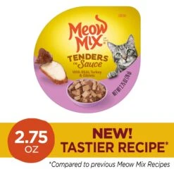 Meow Mix Tenders In Sauce With Real Turkey & Giblets Wet Cat Food -PurePet Bites Shop 130527 PT2. AC SS1800 V1674769425