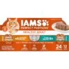 Iams Perfect Portions Healthy Adult Variety Pack Chicken & Tuna Recipe Pate Grain-Free Wet Cat Food Trays -PurePet Bites Shop 131327 MAIN. AC SS1800 V1626817308