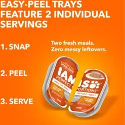 Iams Perfect Portions Healthy Adult Variety Pack Chicken & Tuna Recipe Pate Grain-Free Wet Cat Food Trays -PurePet Bites Shop 131327 PT7. AC SS1800 V1626818238