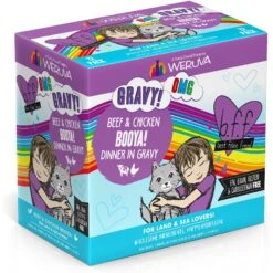 BFF OMG Booya! Beef & Chicken Dinner In Gravy Grain-Free Cat Food Pouches -PurePet Bites Shop 132281 PT1. AC SS1800 V1644911824
