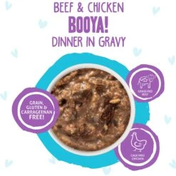 BFF OMG Booya! Beef & Chicken Dinner In Gravy Grain-Free Cat Food Pouches -PurePet Bites Shop 132281 PT2. AC SS1800 V1644919030