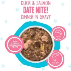 BFF OMG Date Nite! Duck & Salmon Dinner In Gravy Grain-Free Cat Food Pouches -PurePet Bites Shop 132285 PT2. AC SS1800 V1644916644