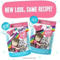 BFF OMG Date Nite! Duck & Salmon Dinner In Gravy Grain-Free Cat Food Pouches -PurePet Bites Shop 132285 PT5. AC SS1800 V1644910634