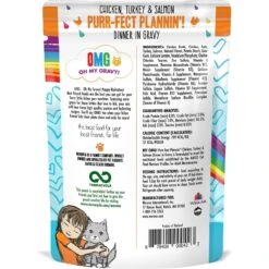 BFF OMG Purr-Fect Plannin'! Chicken, Turkey & Salmon Dinner In Gravy Grain-Free Cat Food Pouches -PurePet Bites Shop 132287 PT8. AC SS1800 V1644908231