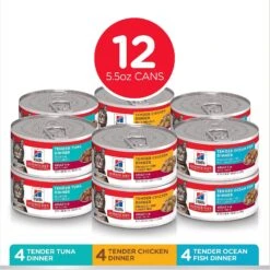 Hill's Science Diet Adult Tender Dinner Variety Pack Canned Cat Food -PurePet Bites Shop 133527 PT2. AC SS1800 V1598145696